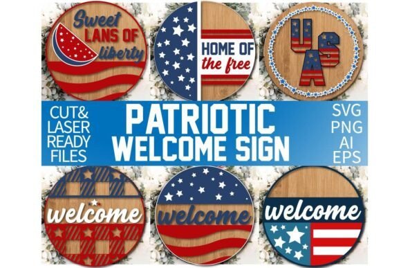 Paquete De Letreros Patrioticos De Bienvenida Creativo Digital