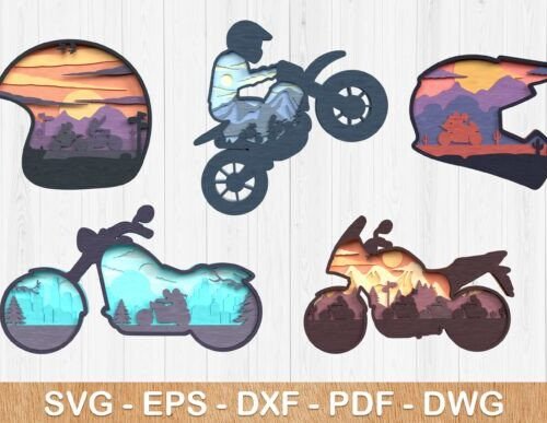 Paquete De Motocicleta De Aventura Creativo Digital