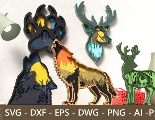 Paquete De Vida Silvestre En Capas Creativo Digital