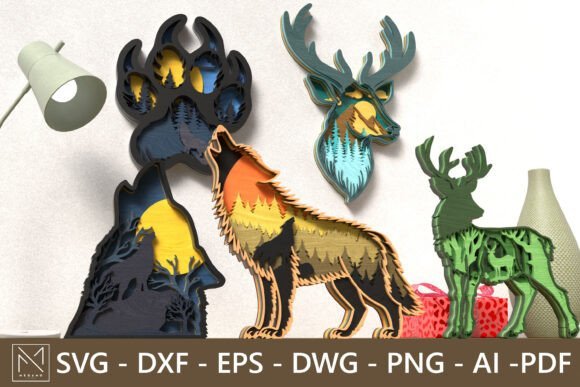 Paquete De Vida Silvestre En Capas Creativo Digital