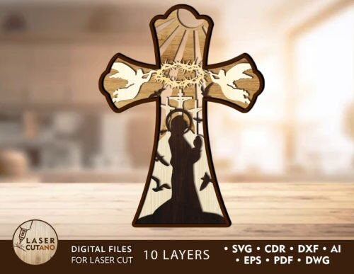 Plantilla Decorativa Multicapa Cruzada Creativo Digital