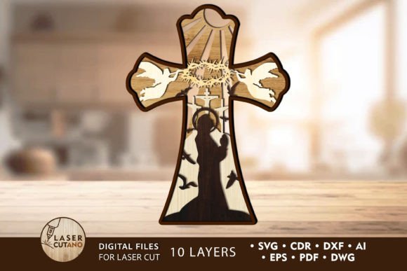 Plantilla Decorativa Multicapa Cruzada Creativo Digital