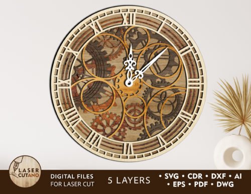 Reloj De Enganajes Creativo Digital