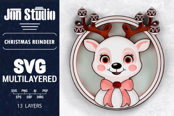 Reno Navideno En 3d 2 Creativo Digital