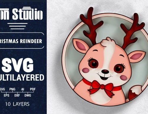 reno-navideno-en-3d-creativo-digital Reno Navideno En 3d Creativo Digital