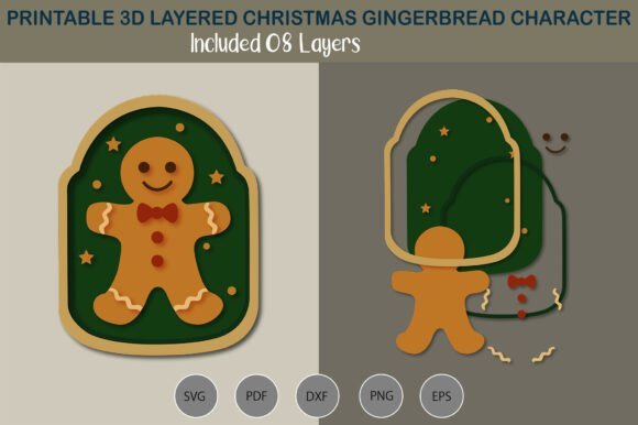 3D Layered Gingerbread Character 136806136 Creativo Digital