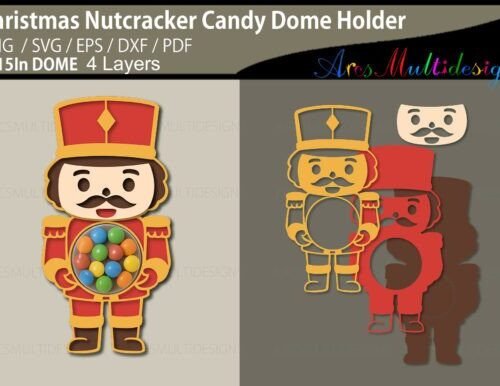 Christmas Nutcracker Candy Dome Holder 137642970 Creativo Digital