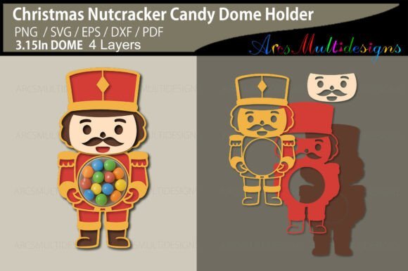 Christmas Nutcracker Candy Dome Holder 137642970 Creativo Digital