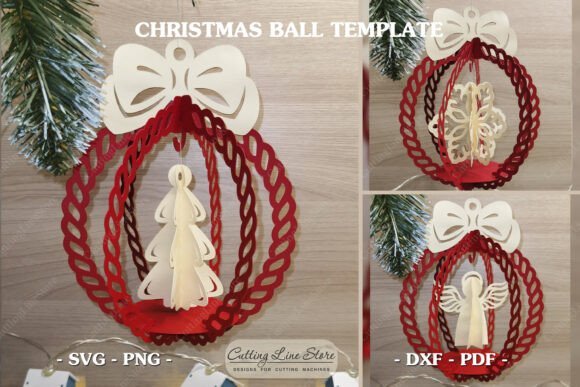 Set Of 3 Hanging Christmas 135416632 Creativo Digital