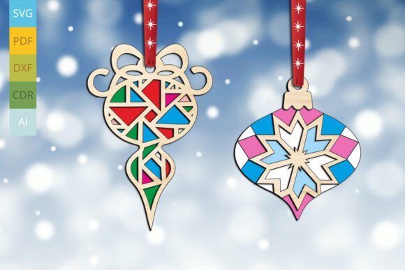 2 Adornos Navidenos Para Arbol De Navidad Creativo Digital