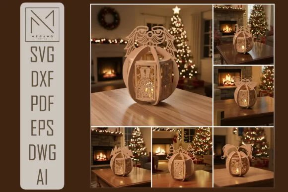 3D Christmas Ball Lantern SVG 134796961 Vojapn Creativo Digital