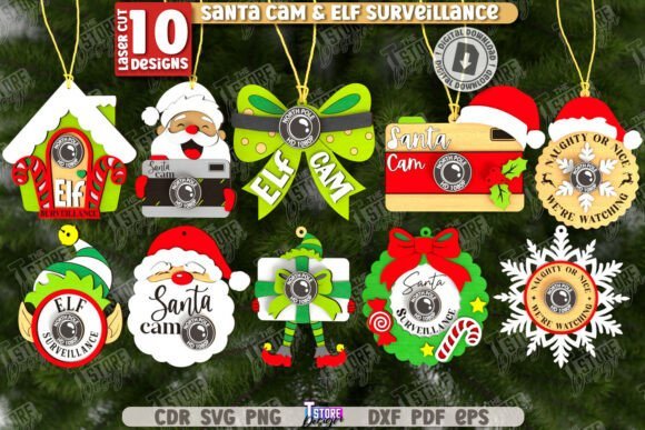 3D Santa Cam Laser Cut Bundle Xmas SVG Laser Cutting 130898299 1 1 580x387 Creativo Digital