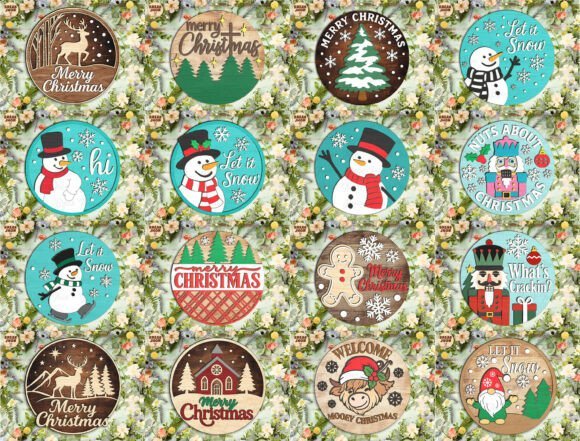 Bundle 16 Designer Christmas Door Hanger Laser Cutting 128893390 1 1 580x441 1 Creativo Digital