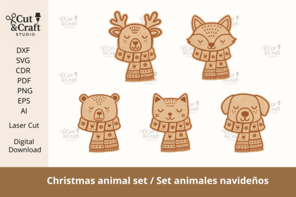 Christmas Animal Set Navidad 136542763 Creativo Digital