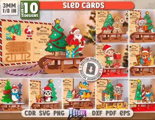 Christmas Cards Laser Cut Bundle CNC Laser Cutting 128716813 1 1 580x387 1 Creativo Digital