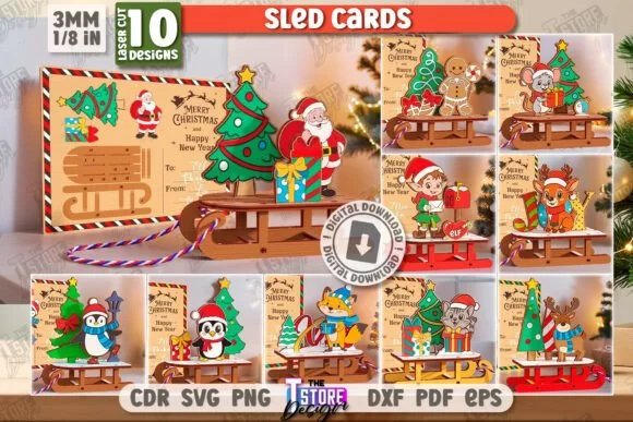 Christmas Cards Laser Cut Bundle CNC Laser Cutting 128716813 1 1 580x387 1 Creativo Digital