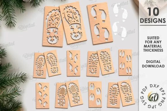 Christmas Footsteps Bundle Laser Cut 129223163 9wqptt Creativo Digital