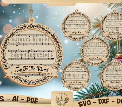 Christmas Hymn Ornament SVG Bundle 134667870 G3whwb Creativo Digital