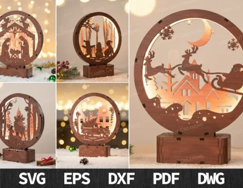 Christmas Layered Light Box SVG 134781453 2kcjal Creativo Digital