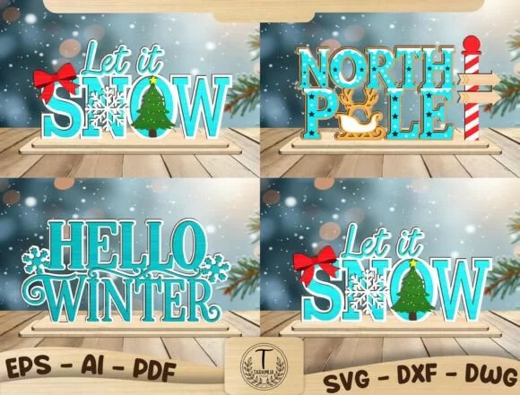 Christmas Layered Sign SVG 134669547 4hjzma Creativo Digital