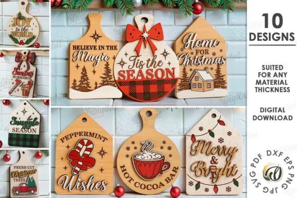 Christmas Mini Cutting Boards Bundle 133848703 7m14jg Creativo Digital