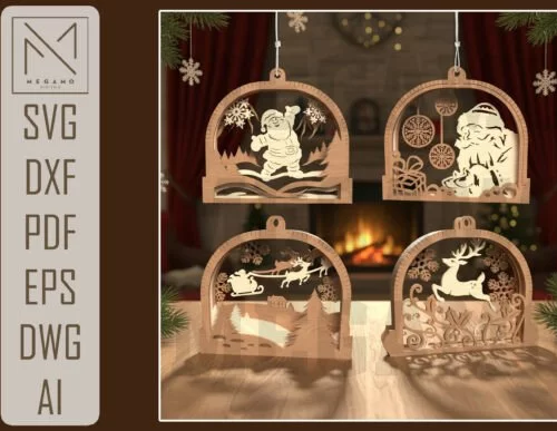 Christmas Ornament Arch SVG Bundle 134357721 A1f55k Creativo Digital