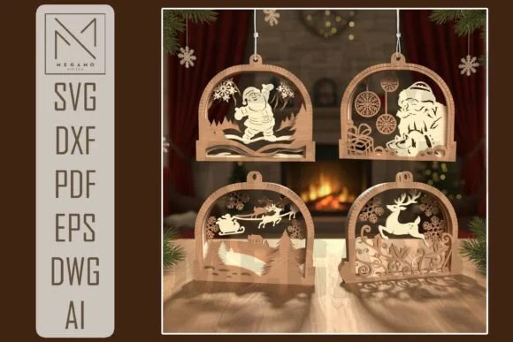 Christmas Ornament Arch SVG Bundle 134357721 A1f55k Creativo Digital