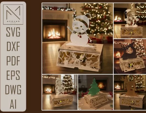 Christmas PopUp Gift Box SVG 134357894 Cfge7l Creativo Digital