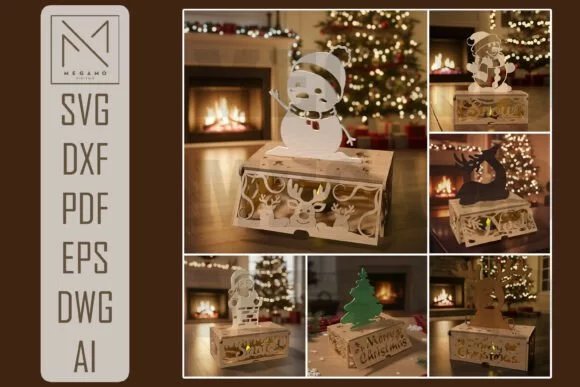 Christmas PopUp Gift Box SVG 134357894 Cfge7l Creativo Digital