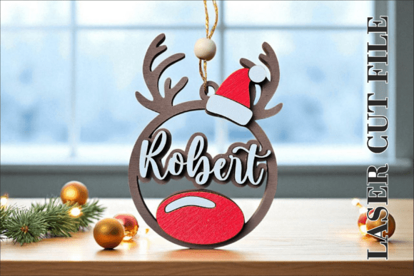 Christmas Round Ornament Laser Cut 130352857 Creativo Digital