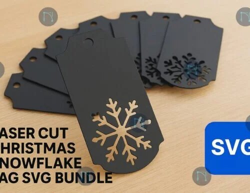 Christmas Snowflake Gift Tag SVG Bundle Laser Cuttings 128883277 580x387 1.jpg Creativo Digital