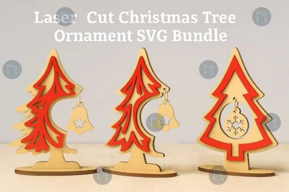 Christmas Tree Ornament SVG Bundle 134739091 Wbcift Creativo Digital