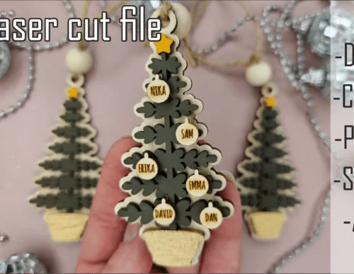 Christmas Tree With Name Ornaments 133708087 H0h8pu Creativo Digital