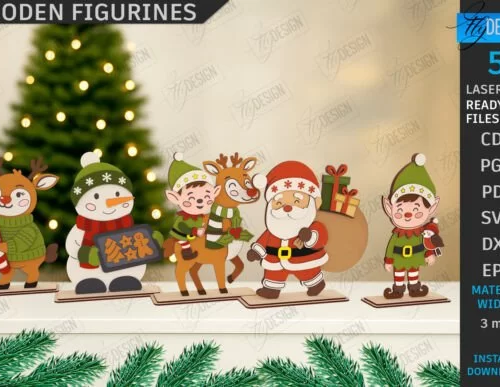 Christmas Wooden Figurines Laser Cut 133720957 4vbtvo Creativo Digital