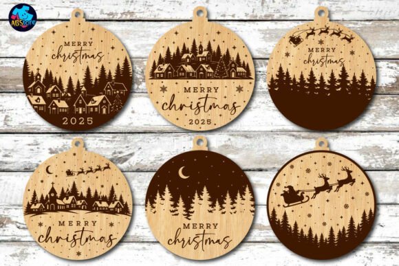 Christmas Ornament Laser Cut Bundle 135449887 (1) Creativo Digital