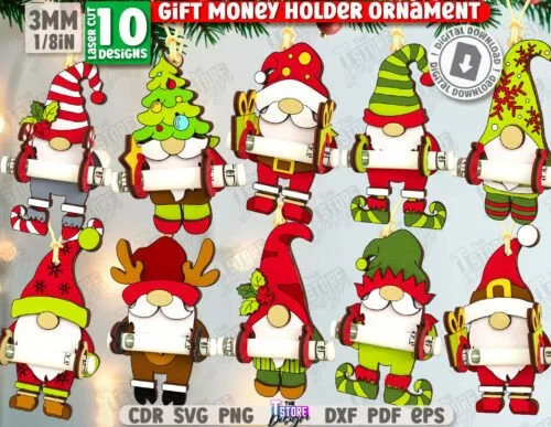 Gnome Gift Money Holders Laser 133653438 Rriqar Creativo Digital