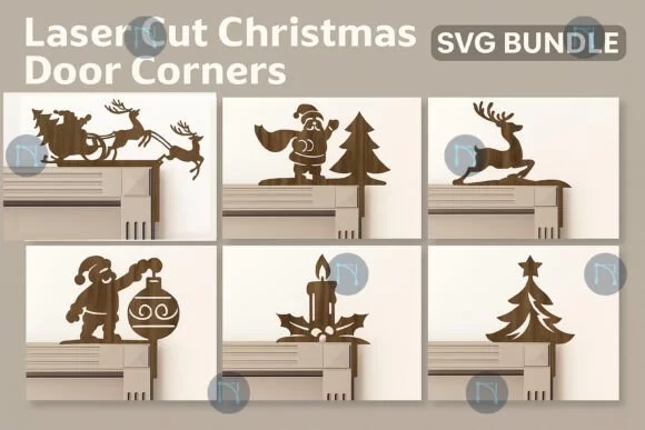 Laser Cut Christmas Door Corners 134868174 Icjbpm Creativo Digital