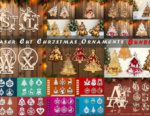 Laser Cut Christmas Ornaments SVG 133397087 S0nrah Creativo Digital