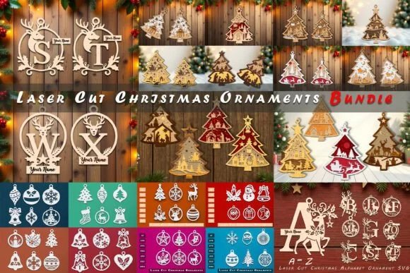 Laser Cut Christmas Ornaments SVG 133397087 S0nrah Creativo Digital