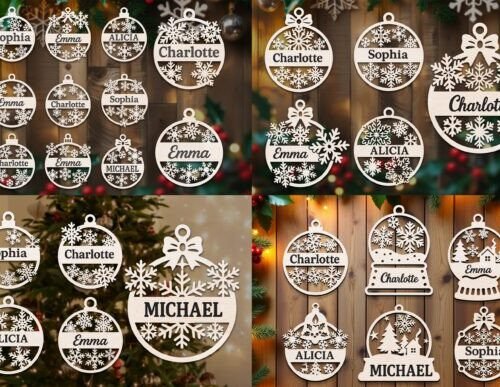 Laser Cut Christmas Ornaments SVG 133988509 Creativo Digital