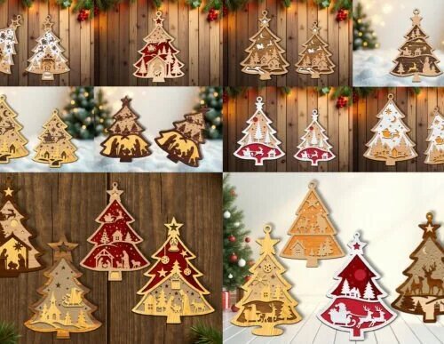 Laser Cut Christmas Tree Ornament 133173041 Vjedq1 Creativo Digital