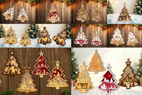 Laser Cut Christmas Tree Ornament 133173041 Vjedq1 Creativo Digital