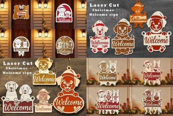 Laser Cut Christmas Welcome Sign 134725924 Rvhkws Creativo Digital
