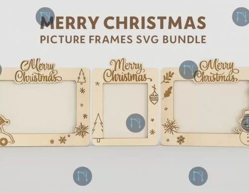 Merry Christmas Picture Frame SVG 134168984 J17qw8 Creativo Digital