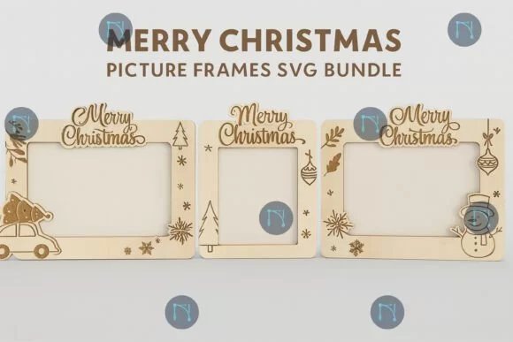 Merry Christmas Picture Frame SVG 134168984 J17qw8 Creativo Digital