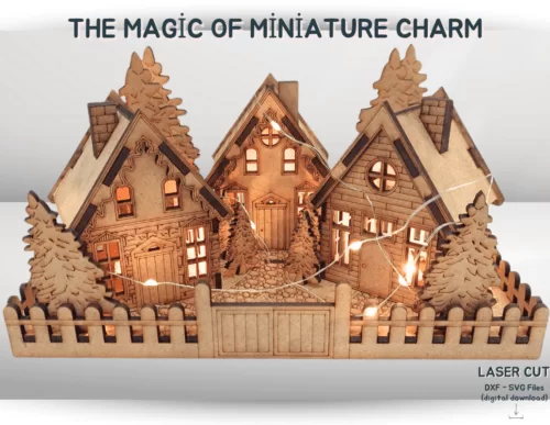 Miniature Village LASER CUT 134418312 Hdtewh Creativo Digital