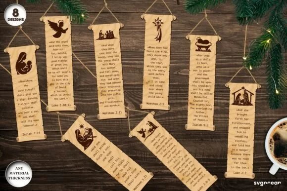 Nativity Bookmarks SVG Bundle 134281711 Su8fqa Creativo Digital