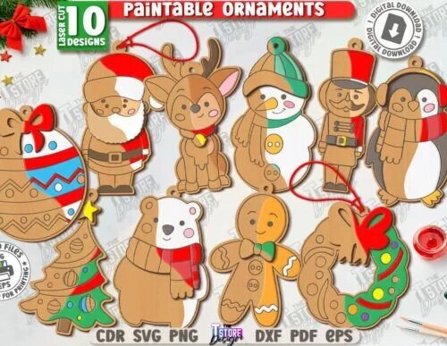 Paintable Christmas Ornaments Bundle 133101087 Wdynjz Creativo Digital