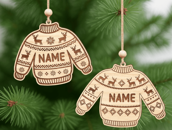 Personalized Christmas Sweater Ornament 134108167 Creativo Digital