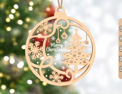 Adorno De Copo De Nieve Navideno Creativo Digital